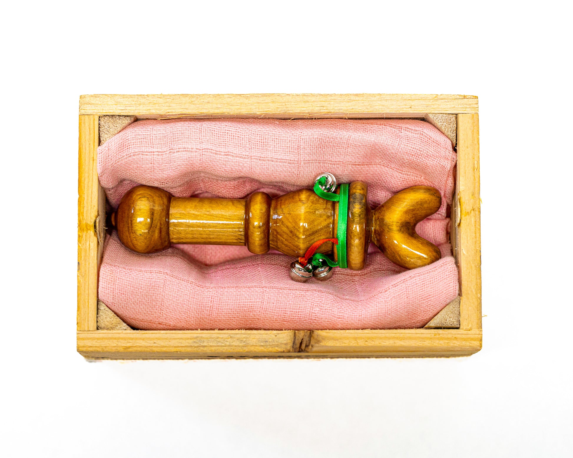 babyscepter in geschenkdoosje bovenaanzicht